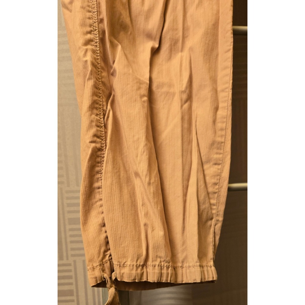 Ann Taylor Loft Womens Rose Ripstop Cargo Cropped Pants Drawstring Hem Size 6 - Picture 5 of 8